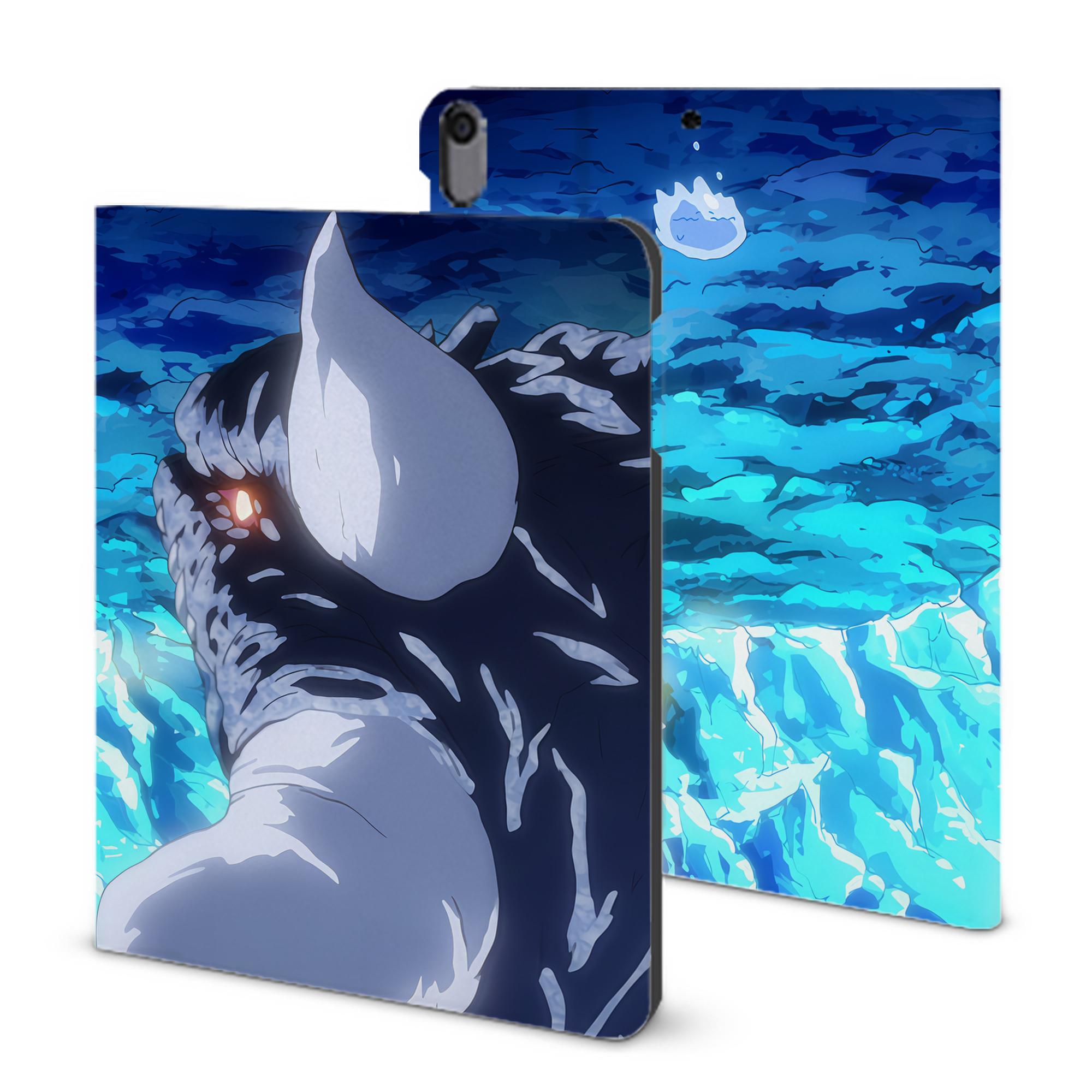 （画像用） 転スラ Regarding Reincarnated to Slime IPad ケース ブック型 PUレザー TPU 耐衝撃 軽量 薄型 ペン収納なし 全面保護 IPad 各モデル対応
